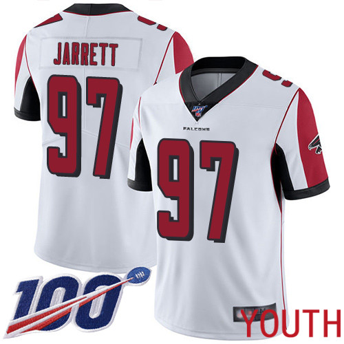 Atlanta Falcons Limited White Youth Grady Jarrett Road Jersey NFL Football 97 100th Season Vapor Untouchable